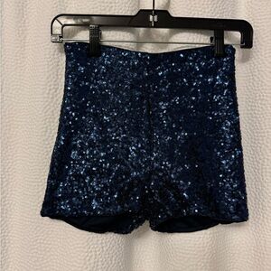 H&M Blue Sequin Hot Shorts - Sz. XS